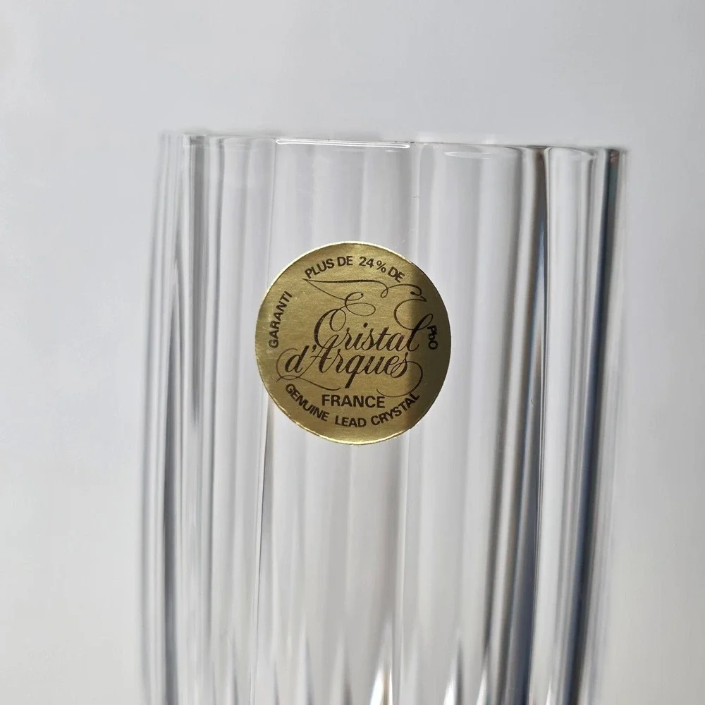 Cristal d'Arques Bretagne Crystal Champagne Flutes 8 1/8